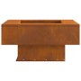 Hoguera cuadrada 60x60x30 cm de acero resistente a la intemperie de , Chimeneas - Ref: Foro24-858955, Precio: 81,83 €, Descue...