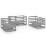 Gartenmöbel-Set 6-teilig, graues massives Kiefernholz von vidaXL, Gartensets - Ref: Foro24-3075441, Preis: 289,07 €, Rabatt: %