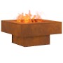 Hoguera Cuadrada 80x80x40 cm de Acero Resistente al Clima de , Chimeneas - Ref: Foro24-858957, Precio: 127,41 €, Descuento: %