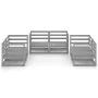 Gartenmöbel-Set 6-teilig, graues massives Kiefernholz von vidaXL, Gartensets - Ref: Foro24-3075441, Preis: 289,07 €, Rabatt: %