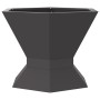 Hoguera Hexagonal Negra 50x50x40 cm Acero de , Chimeneas - Ref: Foro24-858960, Precio: 79,36 €, Descuento: %