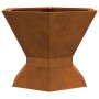 Chimenea Hexagonal 50x50x40 cm Acero Resistente a la Intemperie de , Chimeneas - Ref: Foro24-858961, Precio: 68,75 €, Descuen...