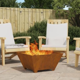 Hoguera Cuadrada 60x60x30 cm de Acero Resistente a la Intemperie von , Kamine - Ref: Foro24-858967, Preis: 57,75 €, Rabatt: %