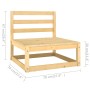 Gartenmöbel-Set 5 Stück aus massivem Kiefernholz von vidaXL, Gartensets - Ref: Foro24-3075479, Preis: 289,64 €, Rabatt: %