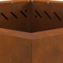 Hoguera Sin Humo Hexagonal 58x58x51 cm Acero Resistente a la Intemperie de , Chimeneas - Ref: Foro24-858981, Precio: 96,88 €,...