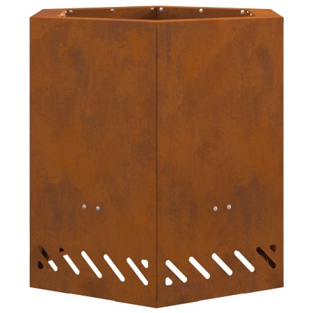 Hoguera Sin Humo Hexagonal 48x48x51 cm Acero Resistente a la Intemperie de , Chimeneas - Ref: Foro24-858983, Precio: 83,62 €,...