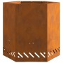 Hoguera Sin Humo Hexagonal 48x48x51 cm Acero Resistente a la Intemperie de , Chimeneas - Ref: Foro24-858983, Precio: 83,62 €,...