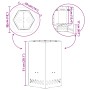 Hoguera Sin Humo Hexagonal 38x38x51 cm Acero Resistente a la Intemperie de , Chimeneas - Ref: Foro24-858985, Precio: 87,43 €,...