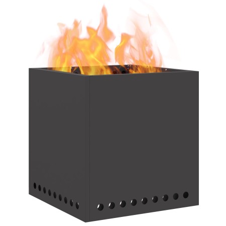 Hoguera Sin Humo Cuadrada Negra 48x48x50 cm Acero de , Chimeneas - Ref: Foro24-858986, Precio: 115,71 €, Descuento: %