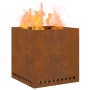 Fogata Sin Humo Cuadrada 48x48x50 cm Acero Resistente a la Intemperie de , Chimeneas - Ref: Foro24-858987, Precio: 94,68 €, D...