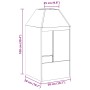 Hoguera Negra 50x50x100 cm de Acero de , Chimeneas - Ref: Foro24-858988, Precio: 130,44 €, Descuento: %