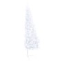 Medio árbol Navidad artificial LED y soporte PVC blanco 240 cm