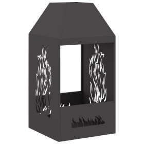 Hoguera Negra 50x50x100 cm Acero by , Chimneys - Ref: Foro24-858990, Price: 124,46 €, Discount: %