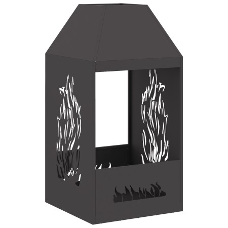 Hoguera Negra 50x50x100 cm Acero de , Chimeneas - Ref: Foro24-858990, Precio: 129,91 €, Descuento: %