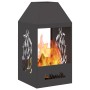 Hoguera Negra 50x50x100 cm Acero de , Chimeneas - Ref: Foro24-858990, Precio: 129,91 €, Descuento: %