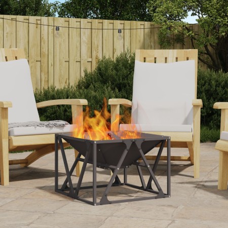 Fogón Cuadrado Negro 50x50x35 cm Acero by , Chimneys - Ref: Foro24-858992, Price: 71,79 €, Discount: %