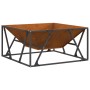 Fogata Cuadrada 80x80x40 cm Acero Corroso de , Chimeneas - Ref: Foro24-858995, Precio: 93,36 €, Descuento: %