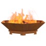 Fogata Hexagonal 100x100x28 cm Acero Resistente a la Intemperie de , Chimeneas - Ref: Foro24-858999, Precio: 117,48 €, Descue...