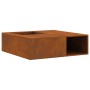 Hoguera con almacenamiento para leña 100x100x30 cm Acero envejecido by , Chimneys - Ref: Foro24-859001, Price: 165,87 €, Disc...