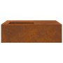 Hoguera con almacenamiento para leña 100x100x30 cm Acero envejecido by , Chimneys - Ref: Foro24-859001, Price: 165,87 €, Disc...
