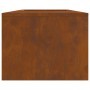 Hoguera con almacenamiento para troncos 160x45x35 cm Acero oxidado de , Chimeneas - Ref: Foro24-859003, Precio: 147,54 €, Des...
