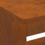 Hoguera con almacenamiento para troncos 160x45x35 cm Acero oxidado de , Chimeneas - Ref: Foro24-859003, Precio: 147,54 €, Des...