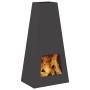 Hoguera Negra 50x35x100 cm Acero de , Chimeneas - Ref: Foro24-859004, Precio: 108,37 €, Descuento: %