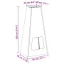 Hoguera Negra 50x35x100 cm Acero de , Chimeneas - Ref: Foro24-859004, Precio: 108,37 €, Descuento: %
