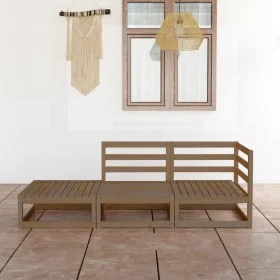 Gartenmöbel 3 Stück honigbraun massivem Kiefernholz von vidaXL, Gartensets - Ref: Foro24-3075472, Preis: 198,90 €, Rabatt: %