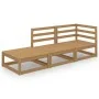 Muebles de jardín 3 piezas marrón miel madera maciza de pino de vidaXL, Conjuntos de jardín - Ref: Foro24-3075472, Precio: 19...
