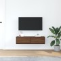 Aparador de TV Marrón Roble 100x31x25,5 cm Madera elaborada