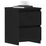 Mesa de Noche con Cajones de Roble Negro 30x30x40 cm de , Mesitas de noche - Ref: Foro24-861988, Precio: 47,15 €, Descuento: %