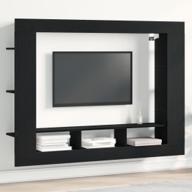 Cabinet de TV Wall-Mounted Negro Roble 152x22x113 cm von , TV-Möbel - Ref: Foro24-861999, Preis: 103,37 €, Rabatt: %