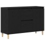Aparador Negro de Roble 101x35x60 cm en Madera Ingenierizada de , Aparadores - Ref: Foro24-862044, Precio: 114,54 €, Descuent...