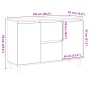 Aparador Negro de Roble 101x35x60 cm en Madera Ingenierizada de , Aparadores - Ref: Foro24-862044, Precio: 114,54 €, Descuent...