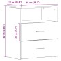 Mesita de Noche Negra de Roble 50x32x60cm de de , Mesitas de noche - Ref: Foro24-862051, Precio: 68,76 €, Descuento: %