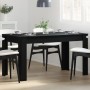 Mesa de Comedor Negra de Roble 140x74,5x76 cm de Madera de Ingeniería von , Küchen- und Esstische - Ref: Foro24-862053, Preis...