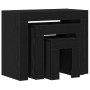 Mesas de café apilables de 3 piezas en madera de roble negro by , Coffee table - Ref: Foro24-862070, Price: 69,32 €, Discount: %