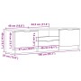 Gabinete para TV - Roble Negro - 140x35x40 cm - Hecho de Madera Ingieniería von , TV-Möbel - Ref: Foro24-862088, Preis: 107,6...