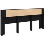 Cabecero Armario Negro Roble 220x18,5x104,5 cm von , Kopf- und Fußteile - Ref: Foro24-862092, Preis: 107,16 €, Rabatt: %
