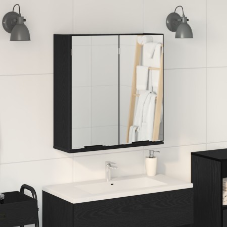 Gabinete Espejo de Baño - Roble Negro, 64x20x66.5 cm, Hecho de Madera Elaborada by , bathroom vanities - Ref: Foro24-862096, ...