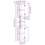 Gabinete de baño de roble negro - 32x34x188.5 cm by , bathroom vanities - Ref: Foro24-862097, Price: 105,17 €, Discount: %