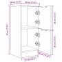 Aparadores 2 pcs en Roble Negro, 30x30x70 cm, Hecho de Madera Elaborada de , Aparadores - Ref: Foro24-862099, Precio: 88,85 €...