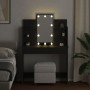 Mesa de tocador con luces LED Negro Roble 96x40x142 cm de , Tocadores para dormitorios - Ref: Foro24-862109, Precio: 136,97 €...