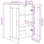 Armario de pared de roble negro - 69.5x34x90 cm de , Aparadores - Ref: Foro24-862110, Precio: 106,83 €, Descuento: %