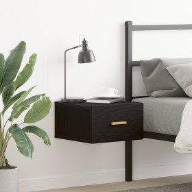 Cabinet de noche montado en la pared Negro Roble 35x35x20 cm by , Nightstands - Ref: Foro24-862111, Price: 40,31 €, Discount: %