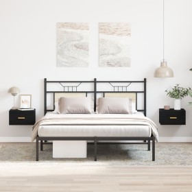 Armario de Noche Montado en la Pared Roble Negro by , Nightstands - Ref: Foro24-862112, Price: 65,24 €, Discount: %