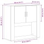 Armario de Pared Roble Negro 80x33x80 cm von , Schränke und Lagerung - Ref: Foro24-862116, Preis: 82,32 €, Rabatt: %