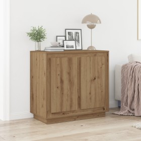 Aparador Artesano Roble 80x34x75 cm Madera Ingenierizada by , Sideboards - Ref: Foro24-862132, Price: 90,10 €, Discount: %