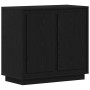 Sideboard Negro Roble 80x34x75 cm Madera elaborada de , Aparadores - Ref: Foro24-862133, Precio: 95,58 €, Descuento: %